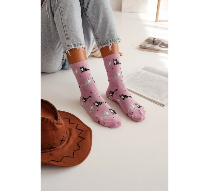 Dámske ponožky Mačky a bodky 0200.171 Dámske ponožky Mačky a bodky 0200.171