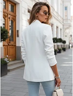 Żakiet damski klasyczny z rękawem ecru model 22203547 - FashionStreet Żakiet damski klasyczny z rękawem ecru model 22203547 - FashionStreet