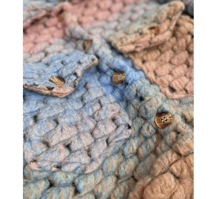 Světle dámská košilová bunda s límcem model 16148658 - MADE IN ITALY Světle dámská košilová bunda s límcem model 16148658 - MADE IN ITALY