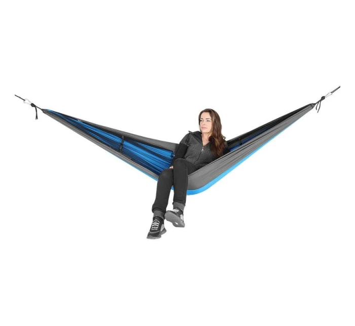 TURISTICKÁ HOJDACIA SIEŤ PRE 2 OSOBY 270X140CM S MOSKYTIÉROU MODRÁ