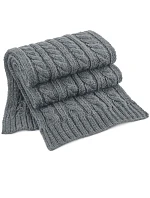 Beechfield B 499 Melírovaná pletená šála 53.0499 light grey