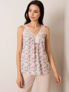 Dámsky top D50016F11003A svetlo béžový