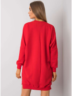 RUE PARIS Dámske červené bavlnené šaty