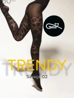 Dámske pančuchy Savage 02 / 50 den Black Pattern - Gatta