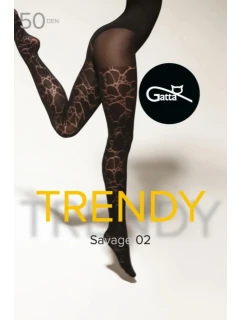 Dámské punčochové kalhoty Savage 02 / 50 den Černá vzor - Gatta