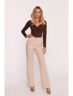 Dámske nohavice Lackline S418 beige - Stylove