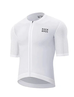 Cyklistický dres Rockbros 15200025 krátky rukáv veľkosť XL - biely