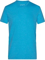 JN Pánské tričko s výstřihem do V 02.0 turquoise melange model 22494662 - Daiber JN Pánské tričko s výstřihem do V 02.0 turquoise melange model 22494662 - Daiber