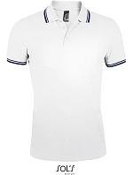 SOL'S Pasadena Men Pánské piqué polo model 22521809 white/navy SOL'S Pasadena Men Pánské piqué polo model 22521809 white/navy