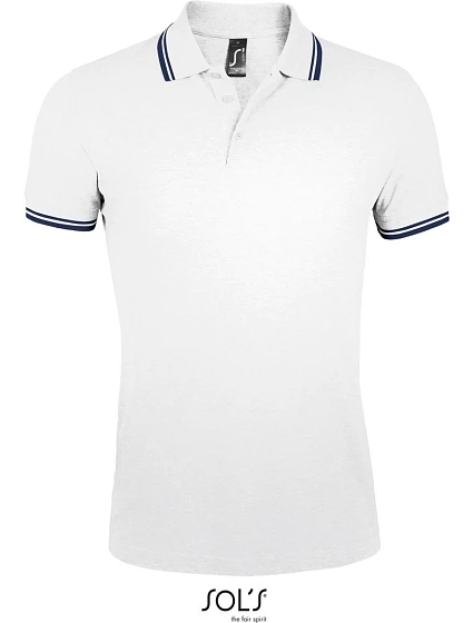 SOL'S Pasadena Men Pánske polo tričko z piké 25.0577 biele/námornícka modrá SOL'S Pasadena Men Pánske polo tričko z piké 25.0577 biele/námornícka modrá
