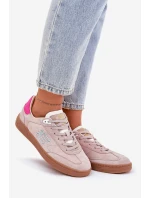 Semišové Sportovní Boty Sneakers Dámské model 21690063 Špinavě Růžové - D.Franklin