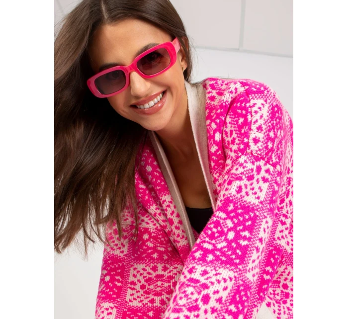 Dámsky sveter LC SW 0301 biely a ružový