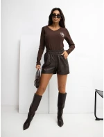 Bluzka RV BZ model 21776389 ciemny brązowy - FPrice Bluzka RV BZ model 21776389 ciemny brązowy - FPrice