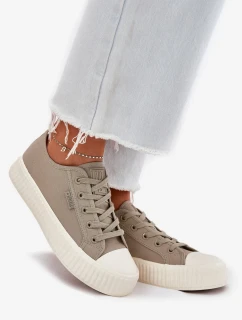 Dámske plátenné tenisky na platforme Big Star - sivé