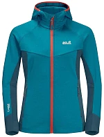 Dámska fleecová bunda Hydro Grid Jkt W 1709911-1395 005 Turquoise - Jack Wolfskin