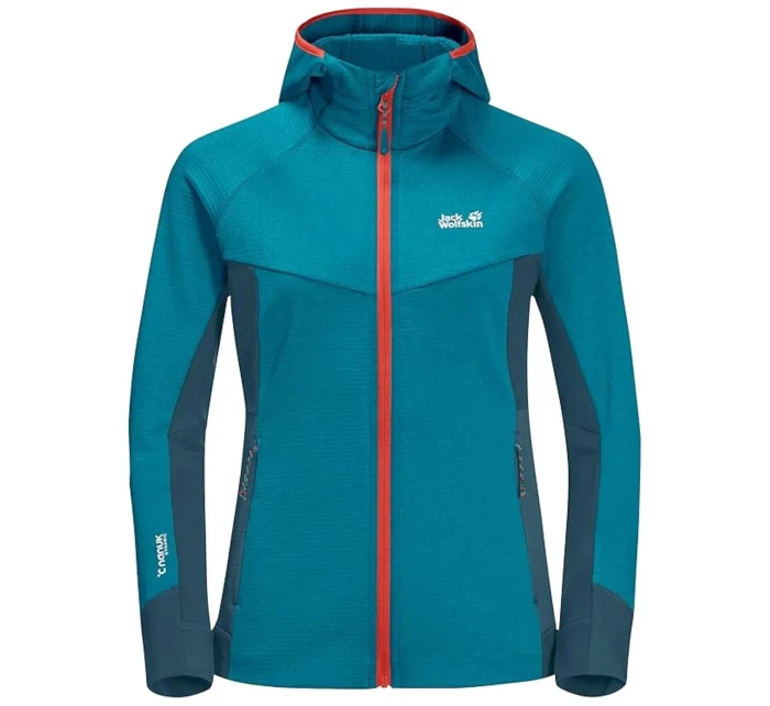 Dámská bunda Grid Fleece Jkt W 005 Tyrkysová Jack Wolfskin model 21407083 - B2B Professional Sports