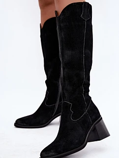Kozačky na podpatku model 232094 Step in style