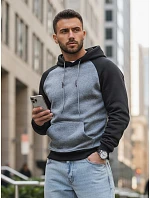 Pánska tmavosivá mikina FashionStreet BX5489