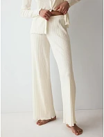 model 22294107 Rib Straight Trousers Silk White  Silk White - Triumph