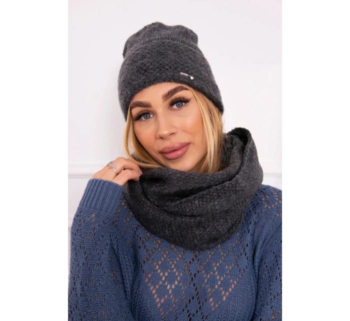 Dámská souprava s mohérem Pearl model 22103997 graphite - K-Fashion