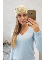 Dámska čiapka Ingrid K371 beige Dámska čiapka Ingrid K371 beige