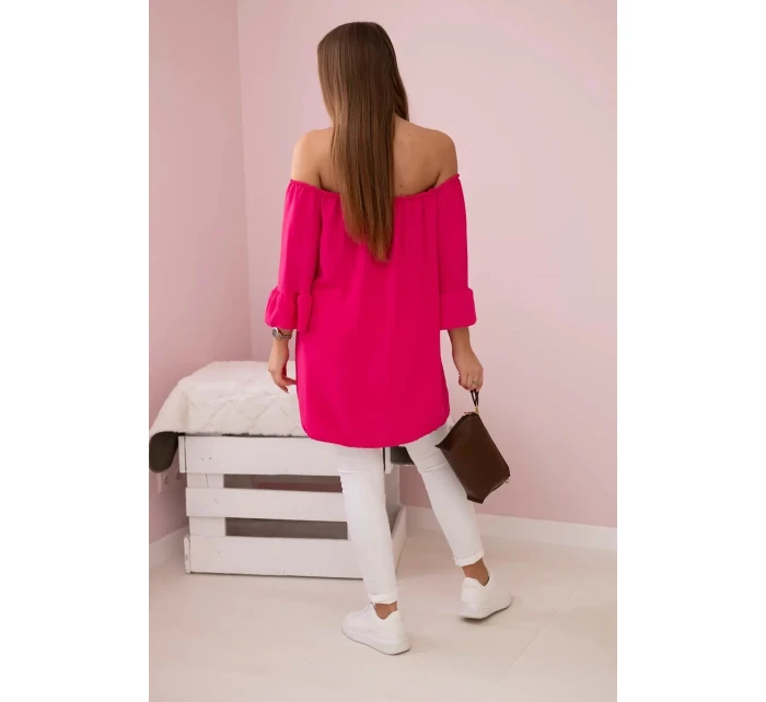 Španělská halenka s volánky na rukávu fuchsie Španělská halenka s volánky na rukávu fuchsie