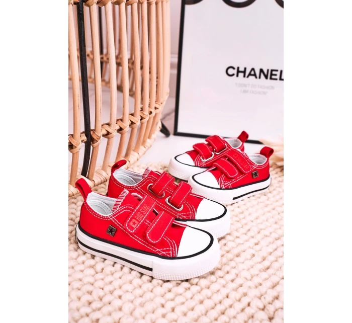 Dětské Tenisky Na Suchý Zip BIG STAR model 21545403 červené - Big Star Shoes Dětské Tenisky Na Suchý Zip BIG STAR model 21545403 červené - Big Star Shoes