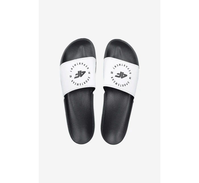 Damskie Klapki 4FMM00FFLIF044A-10S Biało-Czarne Damskie Klapki 4FMM00FFLIF044A-10S Biało-Czarne