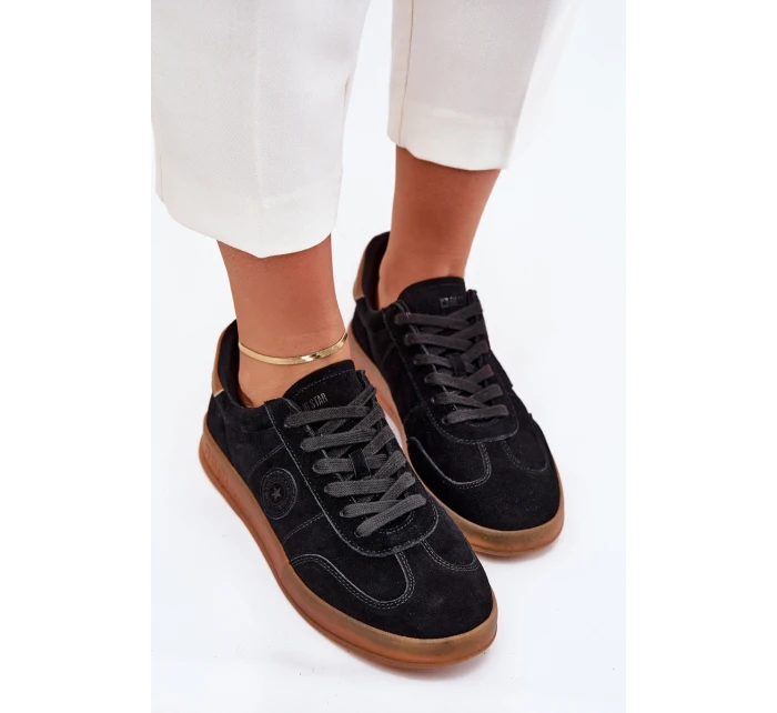 Zamszowe Sneakersy Damskie Big Star RR274851 HI-POLY SYSTEM Czarne