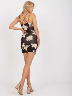 Šaty DHJ SK 15876.35 čierna a béžová