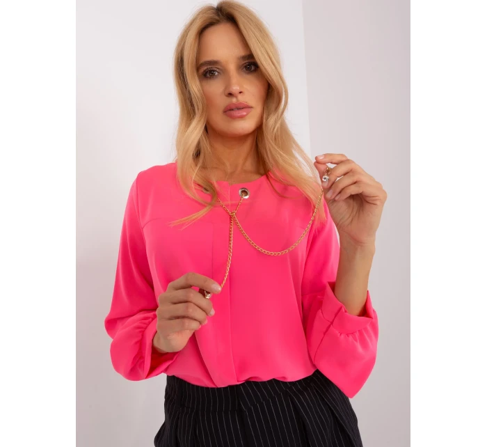 Bluzka EM BZ model 18955413 fluo różowy - FPrice Bluzka EM BZ model 18955413 fluo różowy - FPrice