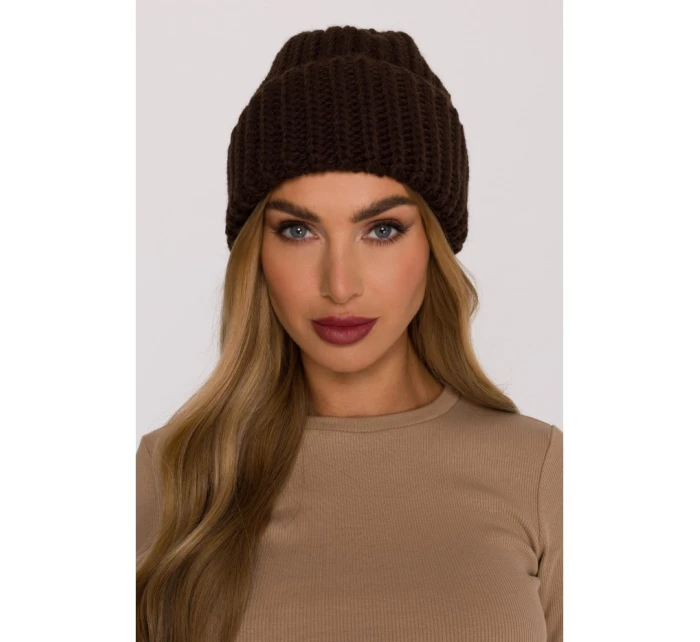 model 21479261 Žebrovaná čepice hnědá - Moe