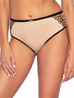Dámske brazílske bikiny / nohavičky Retro 2061/B Flesh with black - AVA
