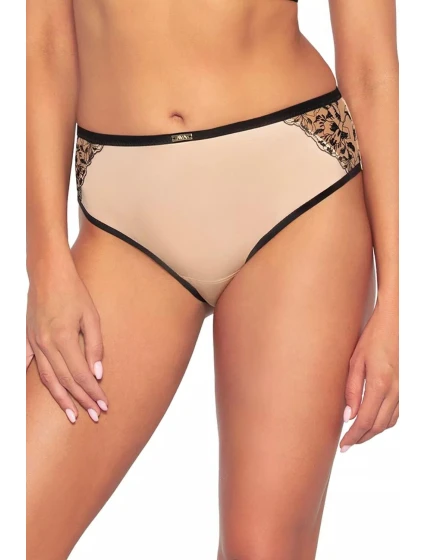 Dámské brazilky / kalhotky Retro model 21875954 Tělová s černou - Ava