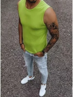 Pánské tričko bez rukávů bez potisku světle zelené Dstreet model 21965033 - FashionStreet