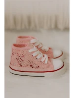 Dziecięce Wysokie Trampki Różowe Mona Dziecięce Wysokie Trampki Różowe Mona