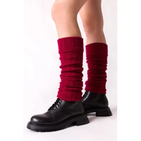 Dámske vlnené návleky na ruky art.068 Tmavo červená - Steven