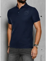 Pánská polokošile s nášivkou modrá Dstreet model 21987839 - FashionStreet