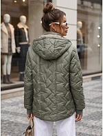 Dámska prechodná bunda s odnímateľnou kapucňou, zelená, FashionStreet TY5778 Dámska prechodná bunda s odnímateľnou kapucňou, zelená, FashionStreet TY5778