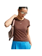 Dámské tričko Nike Sportswear Chill Knit, svetlohnedé, FV5508, 259