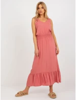 Šaty model 18372050 tmavě růžové - FPrice Šaty model 18372050 tmavě růžové - FPrice