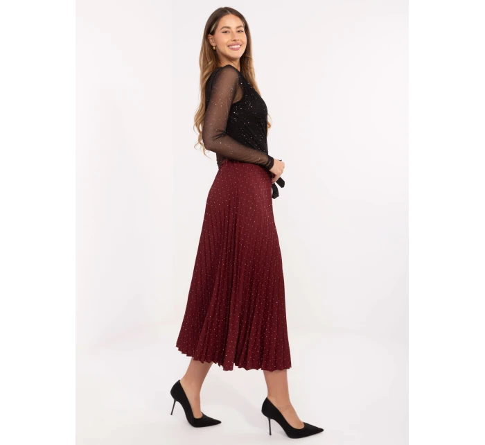 Spódnica MI SD model 21480434 bordowy - FPrice