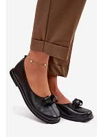 Dámske kožené poltopánky 379 black - Zazoo