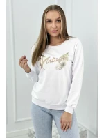 Mikina s bielou potlačou