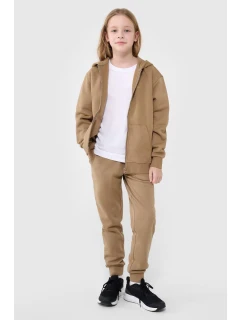 Dziewczęce Spodnie Dresowe Joggery 4F 4FJWMM00TTROF0828-83S Beżowe