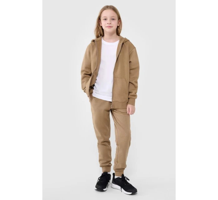 Dziewczęce Spodnie Dresowe Joggery 4F 4FJWMM00TTROF0828-83S Beżowe