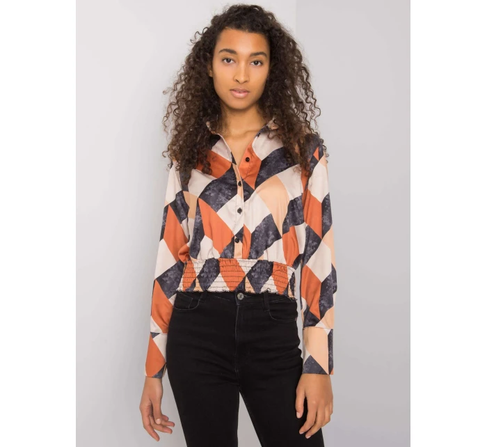 Blúzka DHJ BZ 15251.82 čierna a béžová Blúzka DHJ BZ 15251.82 čierna a béžová