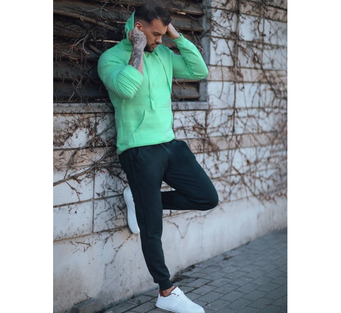 FashionStreet mätovo-čierna pánska tepláková súprava AX0745 FashionStreet mätovo-čierna pánska tepláková súprava AX0745