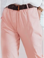 Dámske ležérne nohavice s opaskom SOFELIA svetlo ružová FashionStreet UY2508