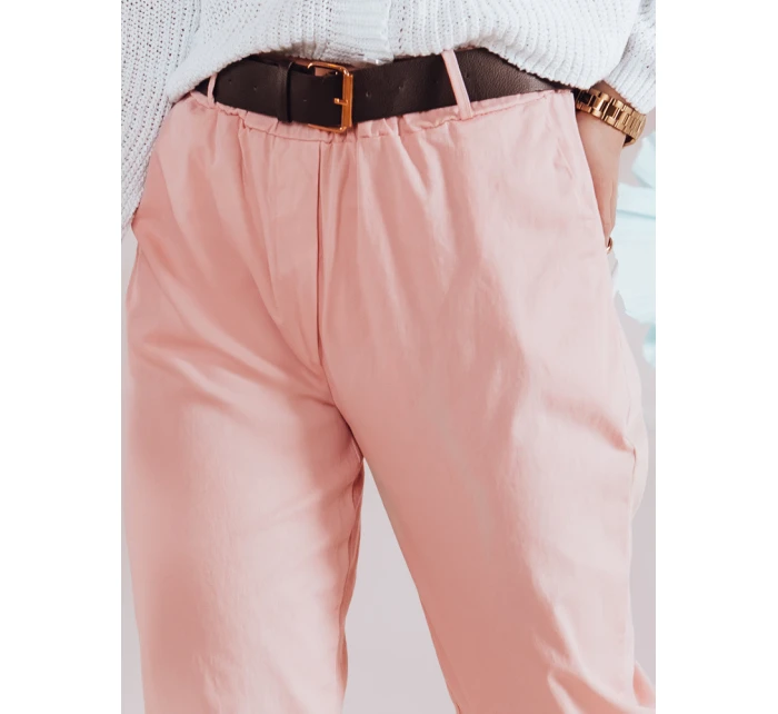 Dámske ležérne nohavice s opaskom SOFELIA svetlo ružová FashionStreet UY2508
